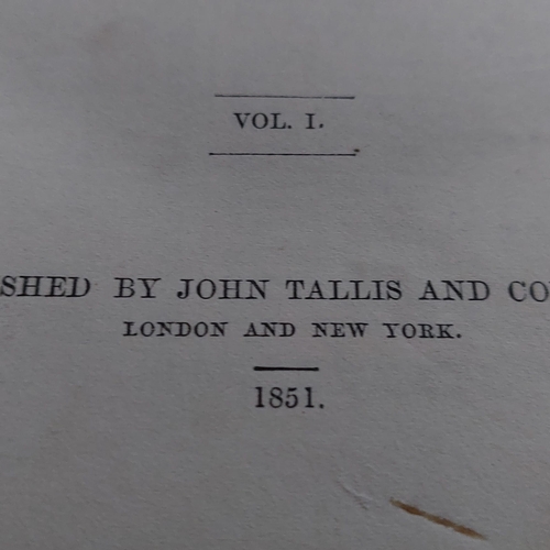 280 - Tallis scripture history for the improvement of youth. 2 volumes 1851