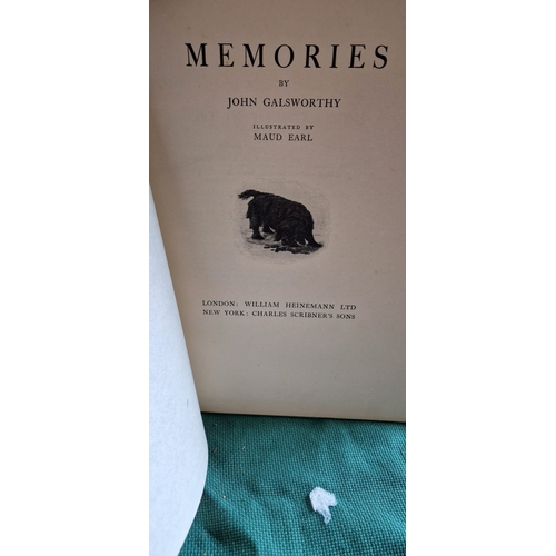 284 - Memories By John Galsworthy.  Hardback