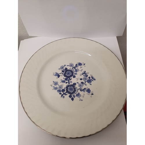 314 - Royal Blue Ironstone Enoch Wedgwood Plate