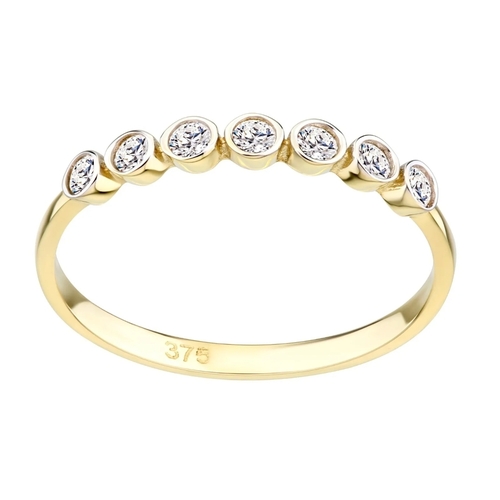 44Y - 9ct  Gold  7 Stone Eternity RIng