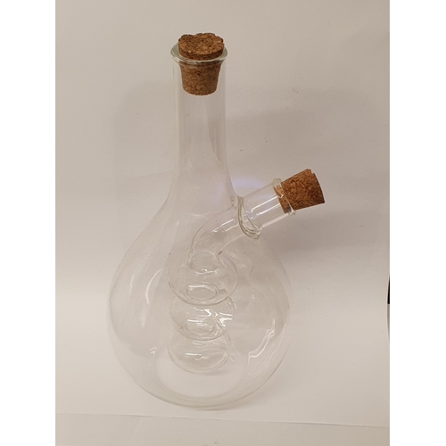 347 - Vintage Glass Cork Top Decanter