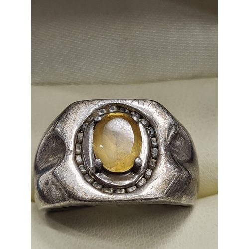 246 - Vintage silver stamped gents ring