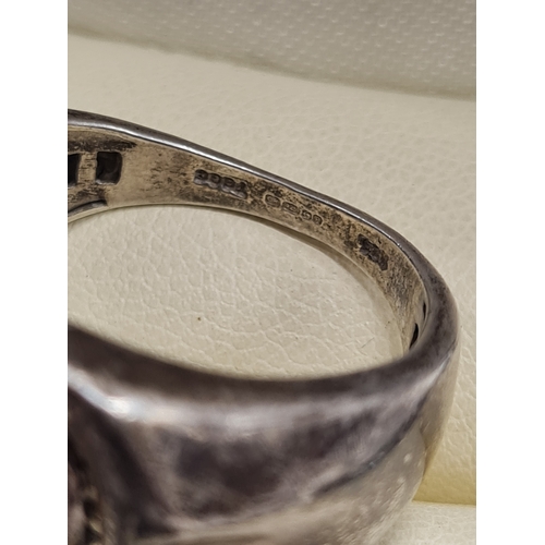 246 - Vintage silver stamped gents ring