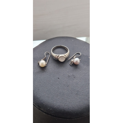 9W - .925 silver ring and earrings