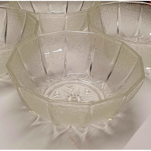 13G - Set of 4 Frosted Glass Dessert Dishes