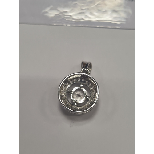 20F - Zircon 1.24 ct white gold pendant with authentic cert