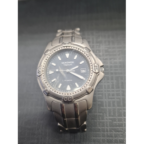 91 - Sekonda titanium watch