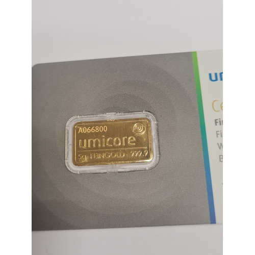 4D - 24ct gold Umicore 5 Gram Gold Bar