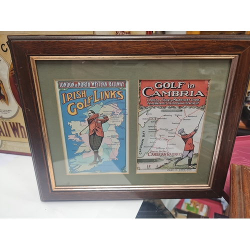 2G - Vintage golf framed picture