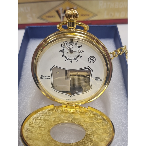 4M - Large musical pocket watch