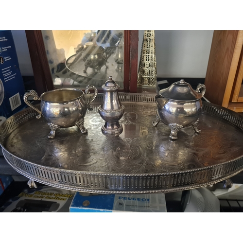 85X - Vintage silver plated tray & others