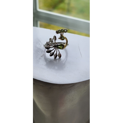 127A - . 925 silver precious stone ring