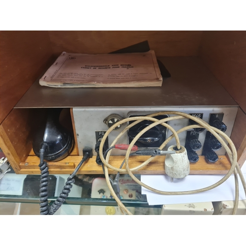 53 - Vintage military telephone cased