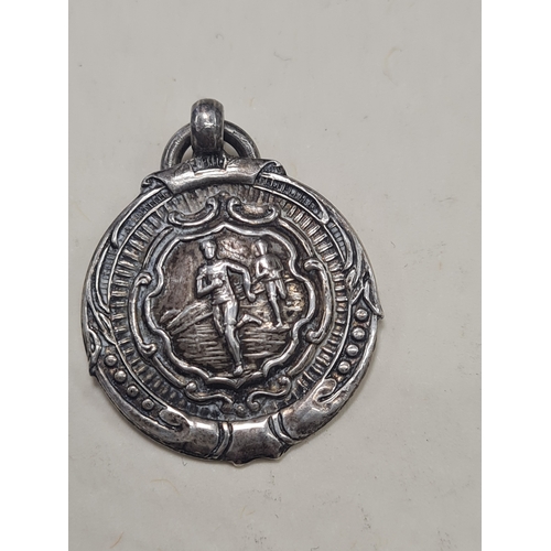 07W - Vintage silver stamped medal