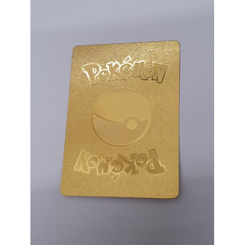 321U - Holographic gold pokemon Collectors Card