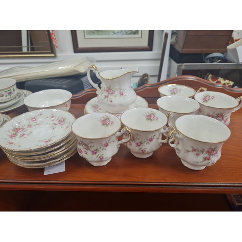 009P - 21 pce paragon victoria rose tea set