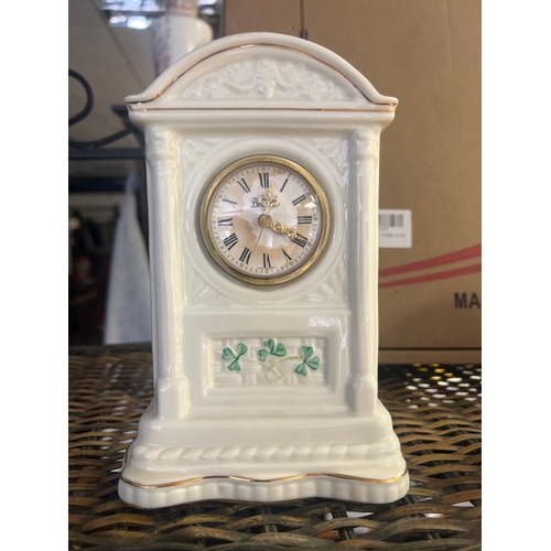 12 - Belleek mantle clock