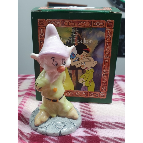 17 - Royal Doulton Walt Disney Classics Snow White And The Seven Dwarfs Dopey Boxed SW13