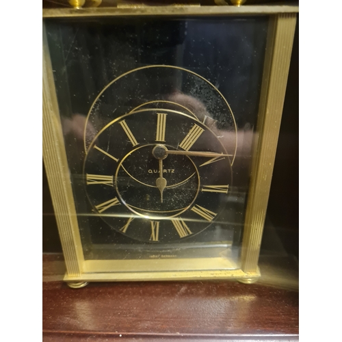 44 - Vintage west german brass clock needs repaired