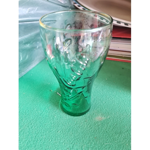 154 - Coca Cola Vintage Style Glass Green Tint