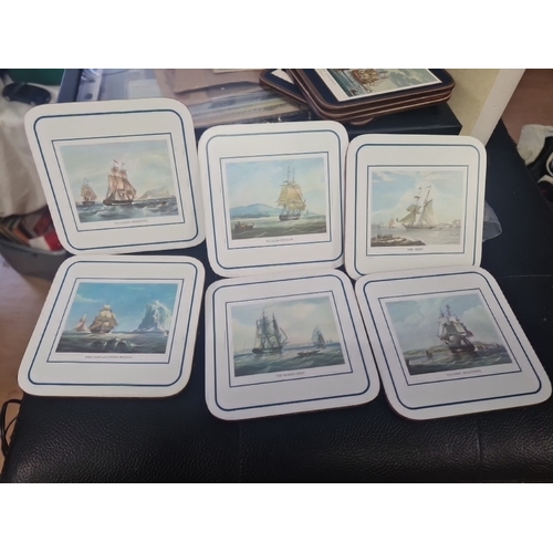 062 - Vintage tall ships coaster