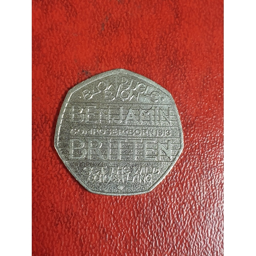 297 - Benjamin Britten Collectable 50p Coin