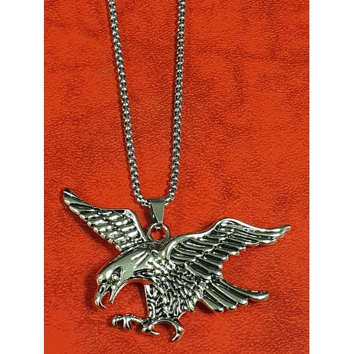 338 - New Large Eagle Pendant And Chain