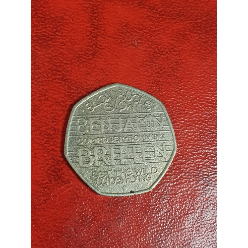 363 - Benjamin Britten 50p collector's coin