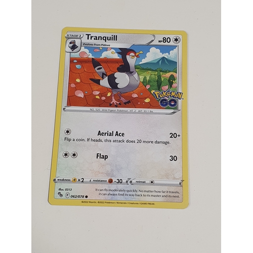 22G - Pokemon Go Collectors Card Tranquill