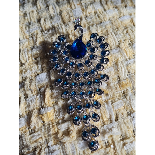 10H - Large peacock broach