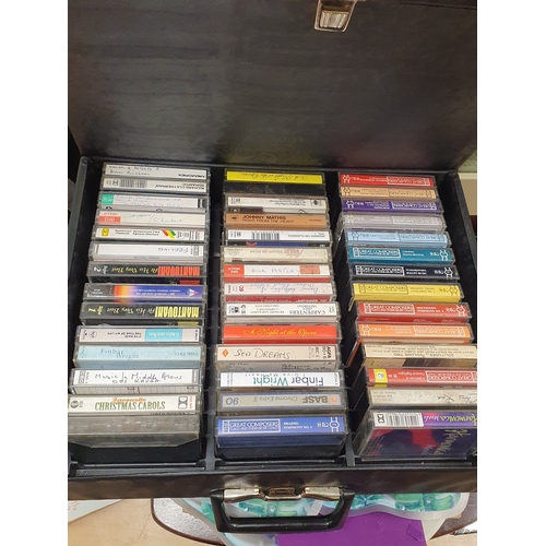 148H - Vintage Cassette holder case and cassettes