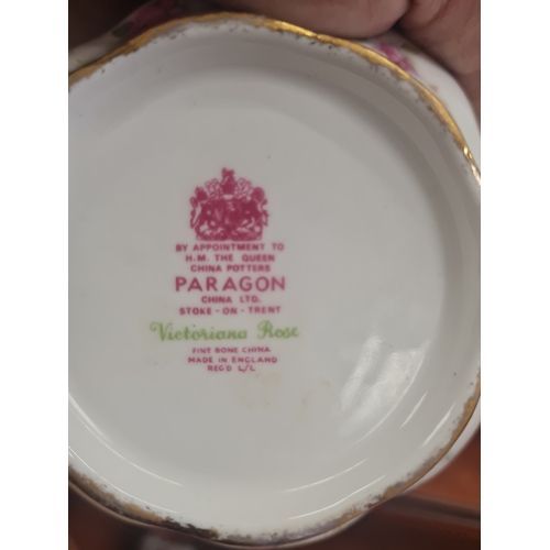 8F - 21 pce paragon victoria rose tea set