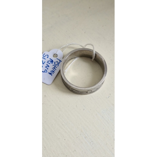 82J - Large stainless steel ring as new