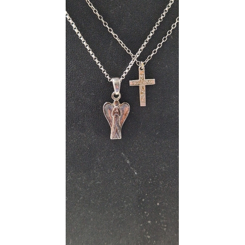 15G - 2 .925 silver religious Pendants and chains