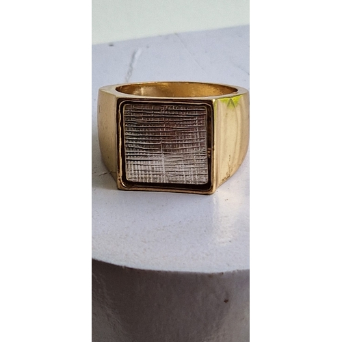 120D - Large gilt ring size p