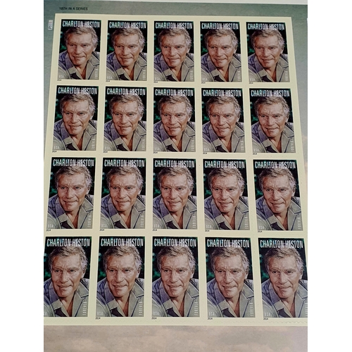 109 - Charlton Heston Legends Of Hollywood Series 18 Stamp Collection