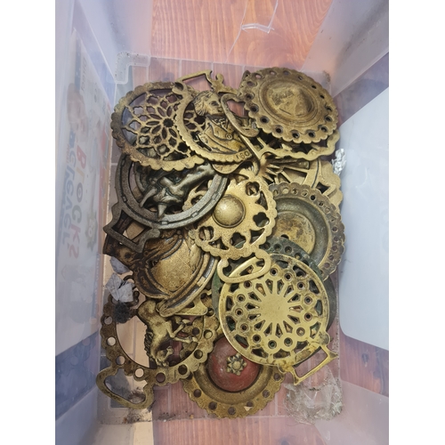 038A - Large lot of brass buckles