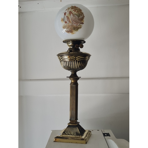 4P - Large brass oil lamp