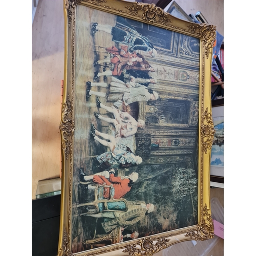 17V - Large vintage gilt framed picture