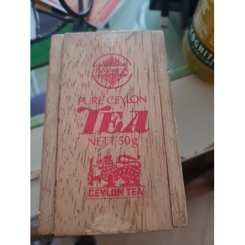 444A - Vintage tea wooden box