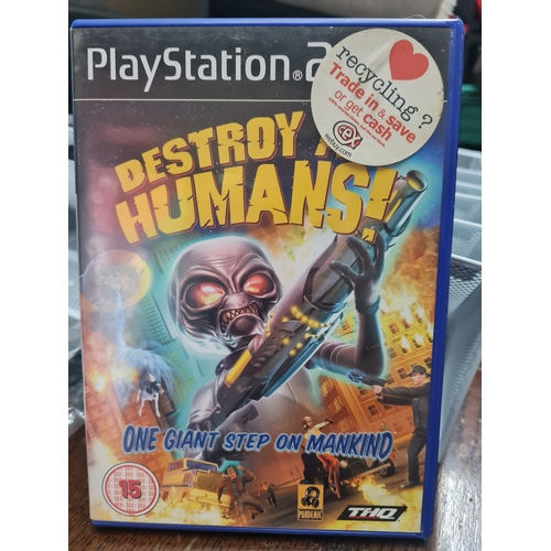 8B - Destroy All Humans! Sony PlayStation 2 PS2 game with manual