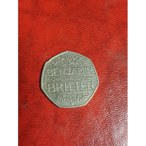 364 - Benjamin Britten collectable 50p Coin