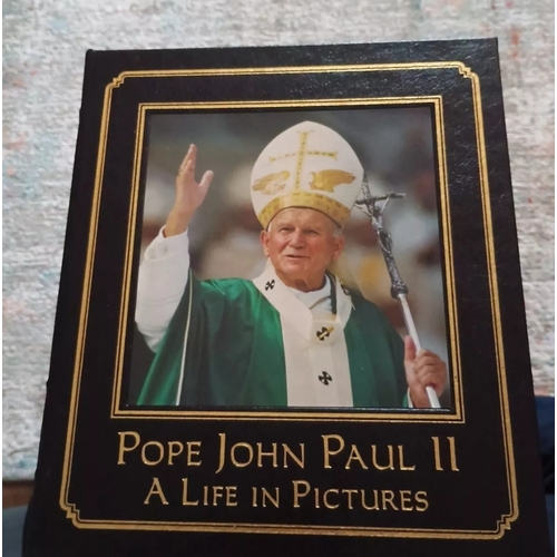 003L - Pope John Paul A Life In Pictures (Hardback, 2005) in 22ct gold edge