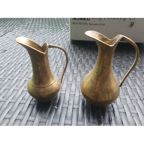 194 - 2 brass jugs