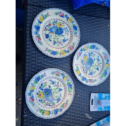 186 - 3 large masons plates