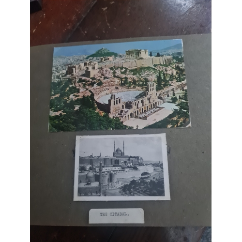 189 - Vintage album of old postcards & photos large album 1930s /1960s