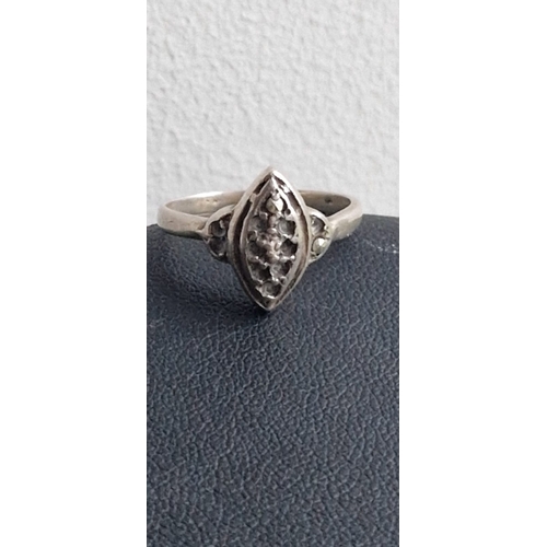 362 - Sterling silver and diamond ring