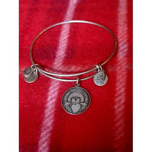 462 - Alex And Ani Claddagh pendant bracelet