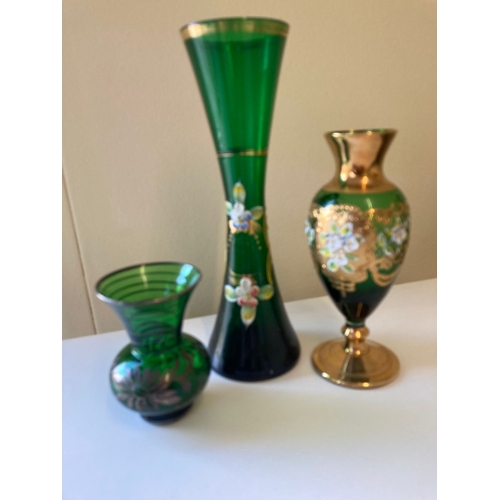 3P - Bohemian glass lot