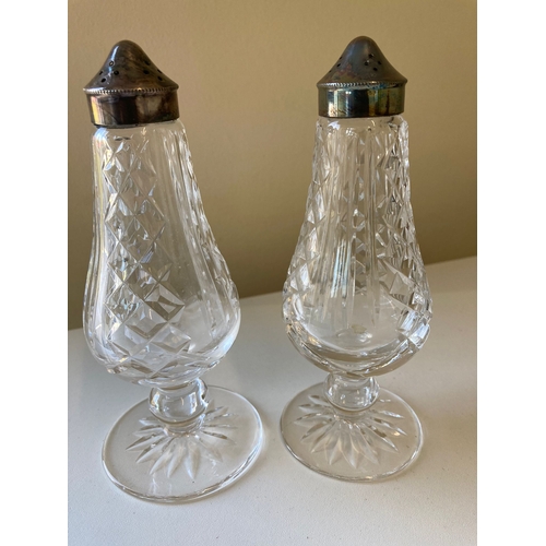 55P - Crystal salt & pepper set